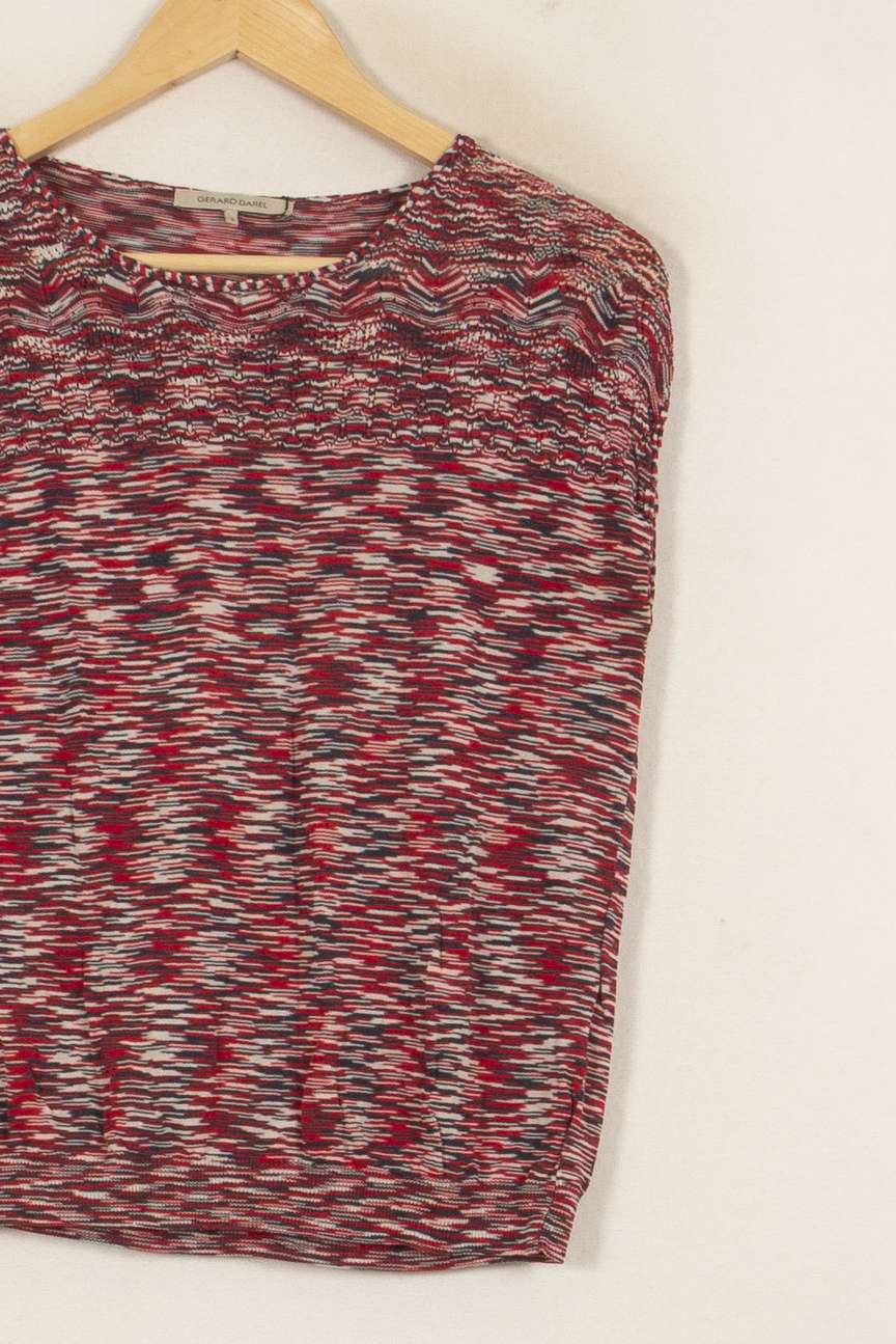 Pull Rouge et Blanc - Taille M/38 de la marque Gerard Darel | PARAD37970 - Vendu par Paradigme - Image 3