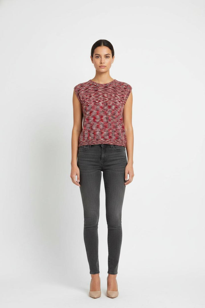Pull Rouge et Blanc - Taille M/38