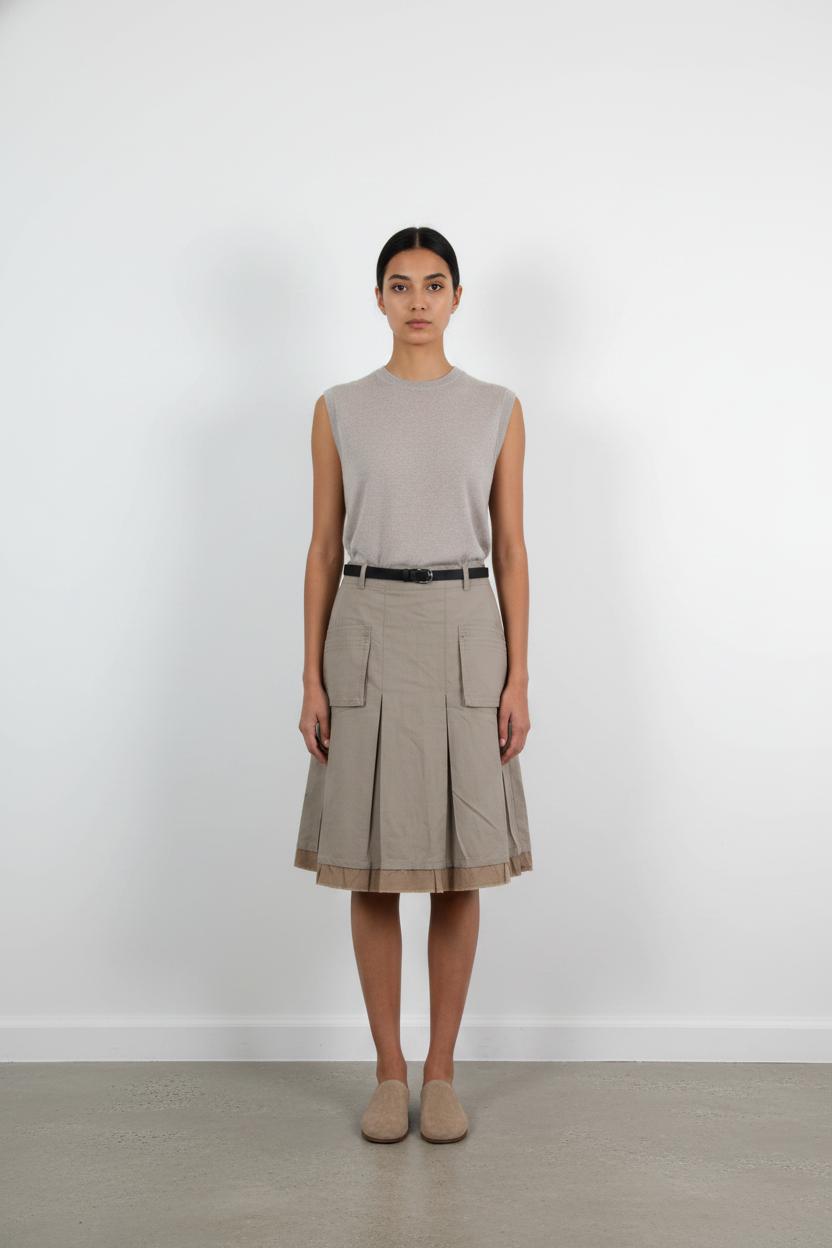 Jupe Courte Beige - Taille M/38