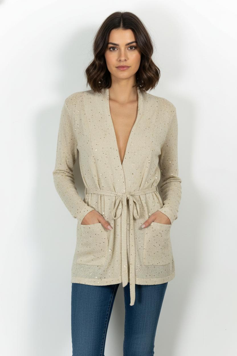 Cardigan Beige - Taille M/38 de la marque Gerard Darel | PARAD37987 - Vendu par Paradigme - Image 1