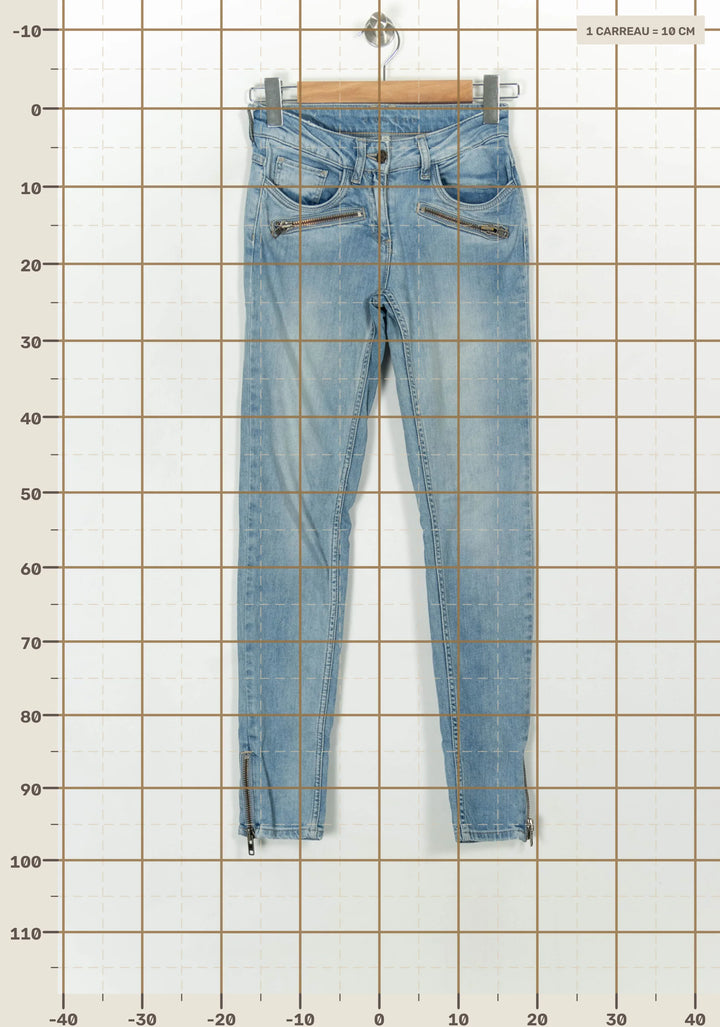 Jean Slim Bleu - Taille XS/34 de la marque Sandro | PARAD38008 - Vendu par Paradigme - Image 4