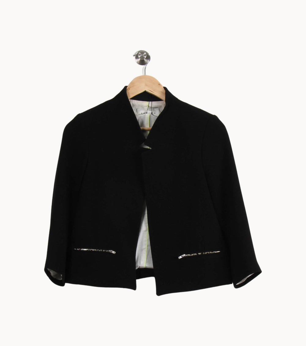 Veste Noire - Taille M/38 de la marque Sandro | PARAD38013 - Vendu par Paradigme - Image 2