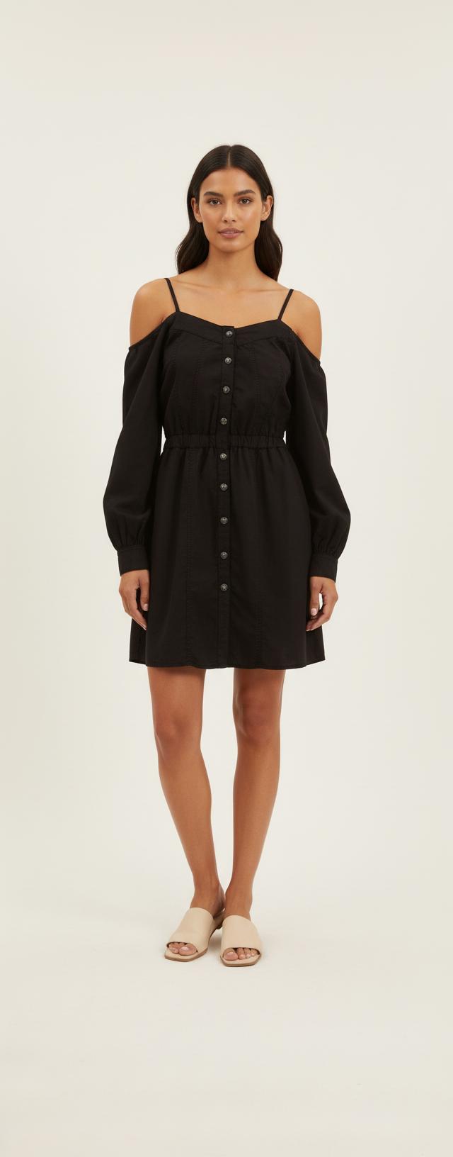 Robe Courte Noire - Taille M/38 de la marque The Kooples | PARAD38029 - Vendu par Paradigme - Image 1