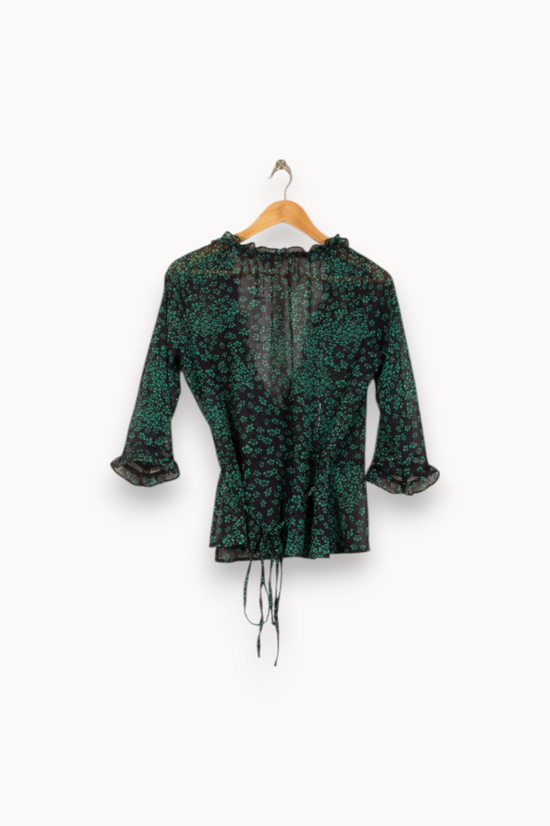 Blouse Verte et Noire - Taille M/38 de la marque Grace & Mila | PARAD38057 - Vendu par Paradigme - Image 4