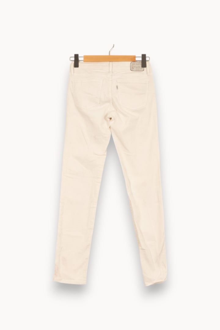 Jean Slim Blanc - Taille S/36 de la marque Levi's | PARAD38058 - Vendu par Paradigme - Image 4
