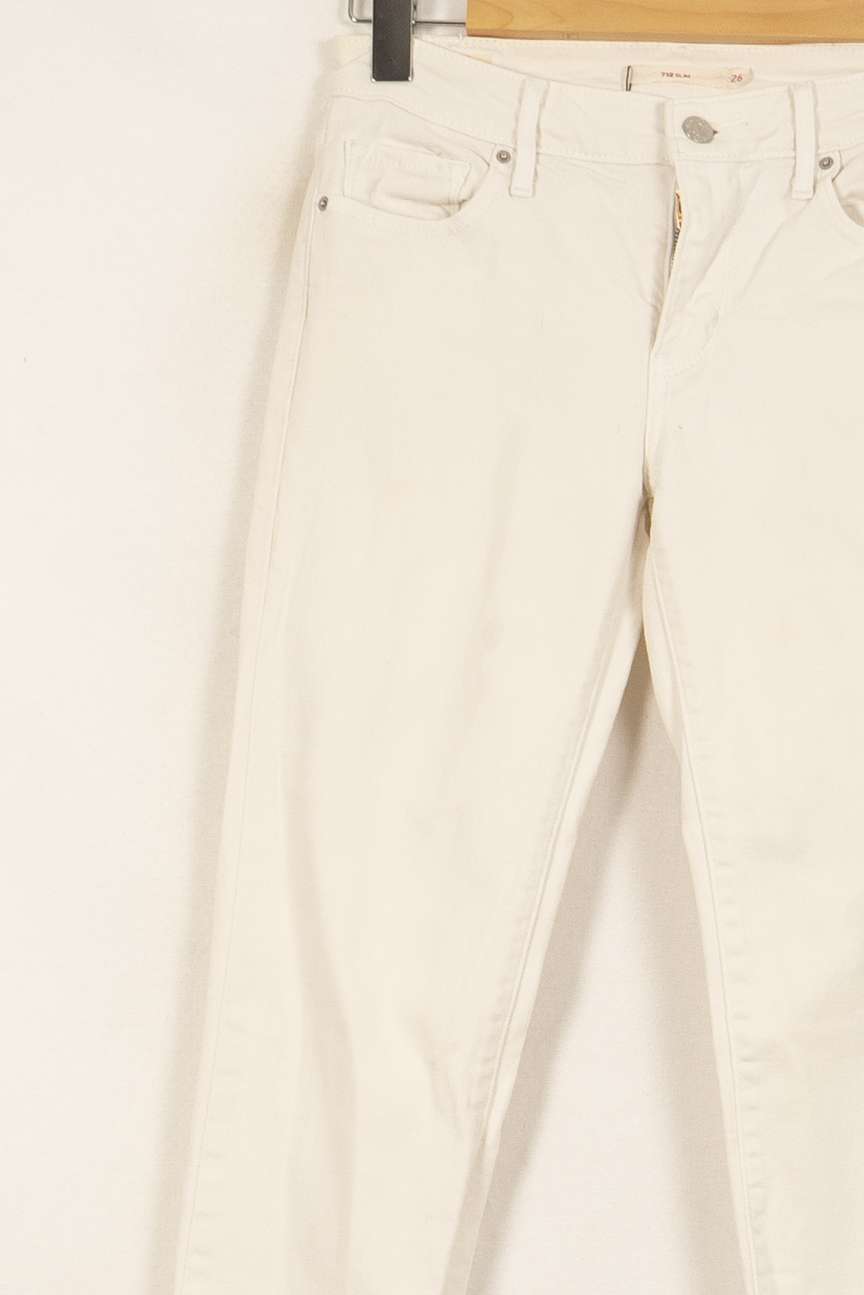 Jean Slim Blanc - Taille S/36 de la marque Levi's | PARAD38058 - Vendu par Paradigme - Image 3
