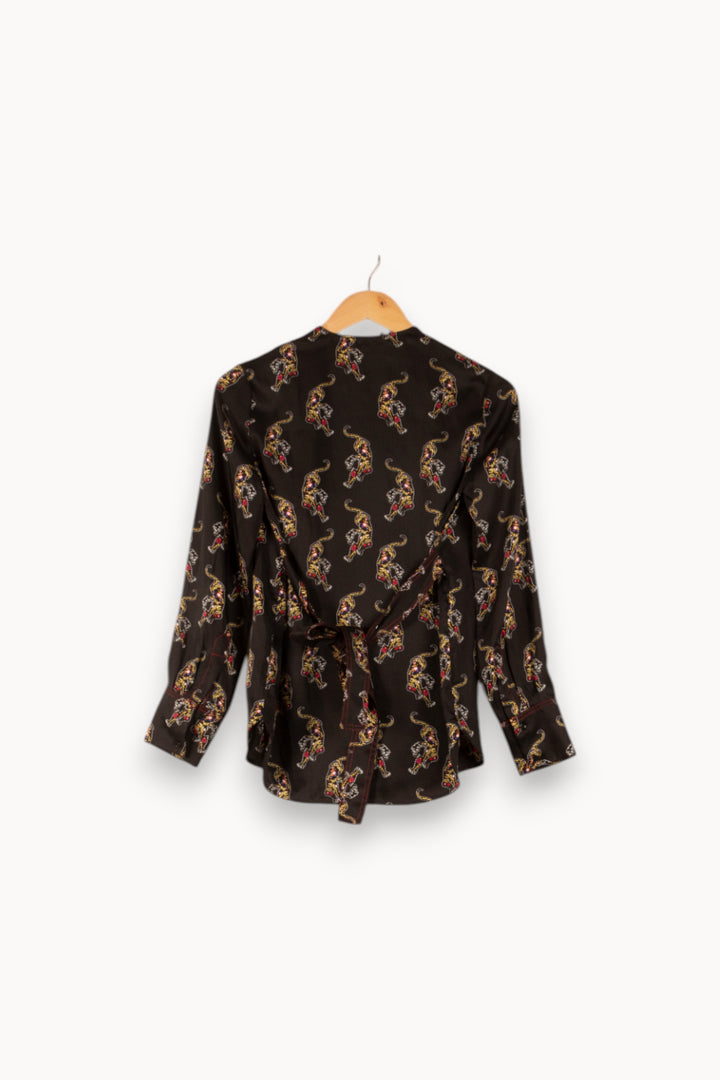 Blouse Noire - Taille S/36 de la marque Sandro | PARAD38069 - Vendu par Paradigme - Image 4