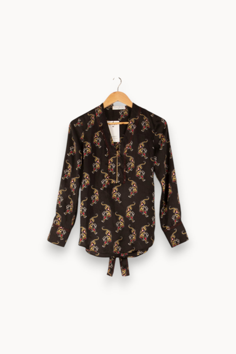 Blouse Noire - Taille S/36 de la marque Sandro | PARAD38069 - Vendu par Paradigme - Image 2