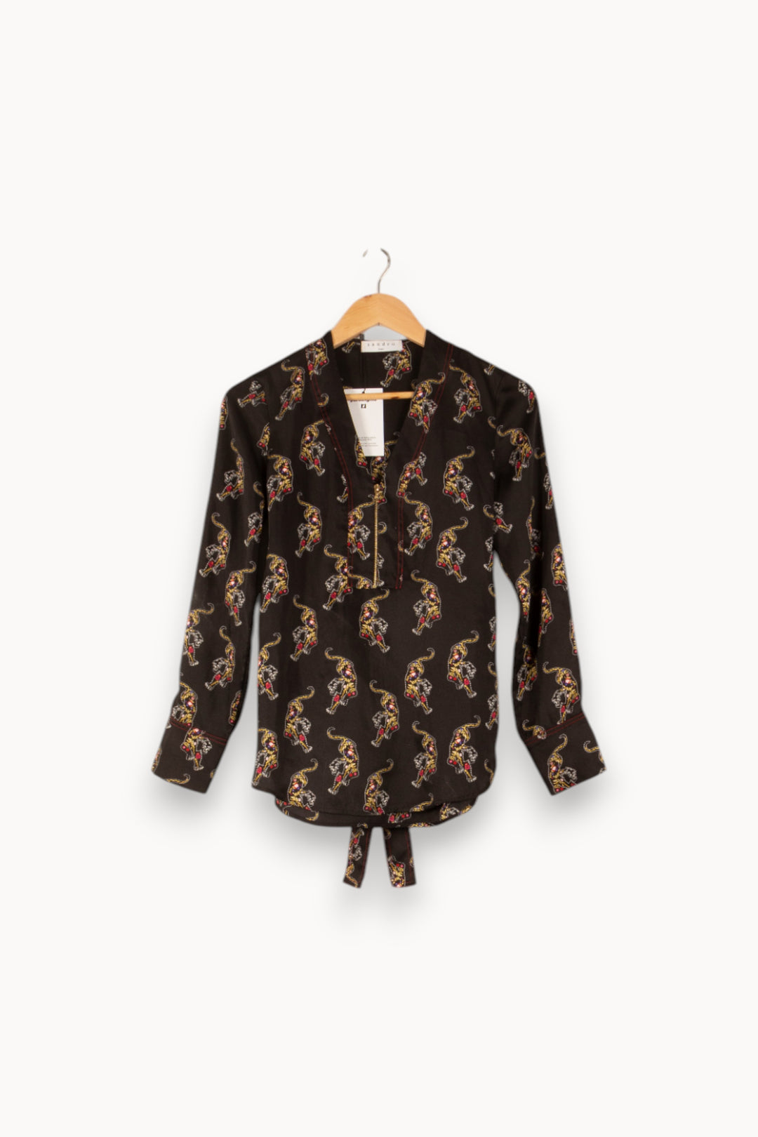 Blouse Noire - Taille S/36 de la marque Sandro | PARAD38069 - Vendu par Paradigme - Image 2