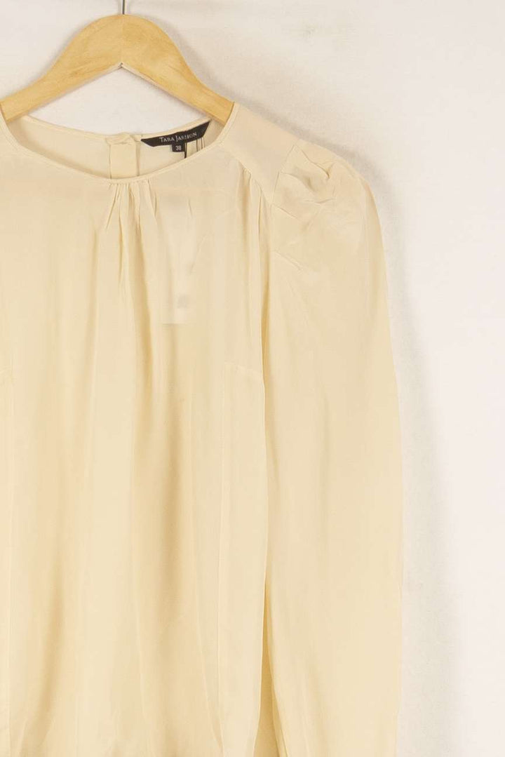 Blouse Beige - Taille M/38 de la marque Tara Jarmon | PARAD38071 - Vendu par Paradigme - Image 3