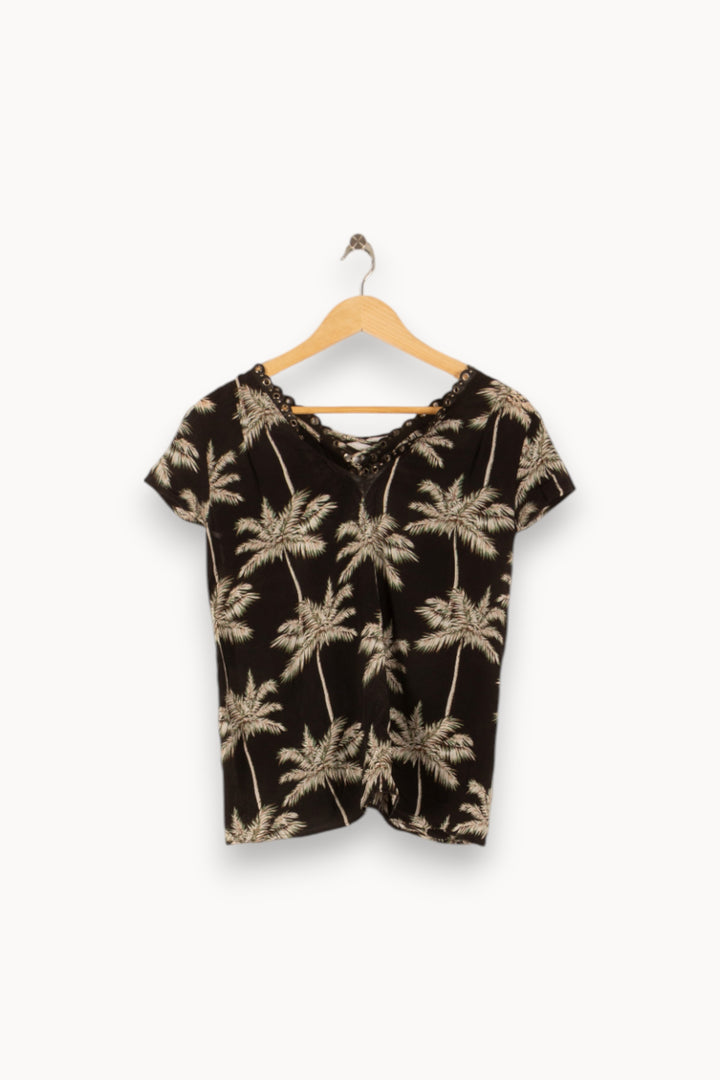 Blouse Noire et Beige - Taille S/36 de la marque IKKS | PARAD38074 - Vendu par Paradigme - Image 4