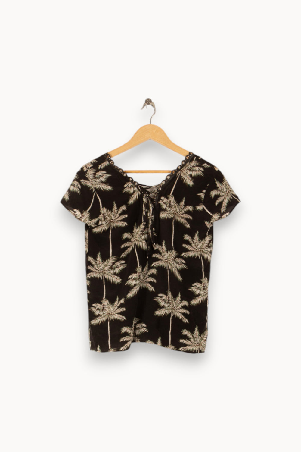 Blouse Noire et Beige - Taille S/36 de la marque IKKS | PARAD38074 - Vendu par Paradigme - Image 2