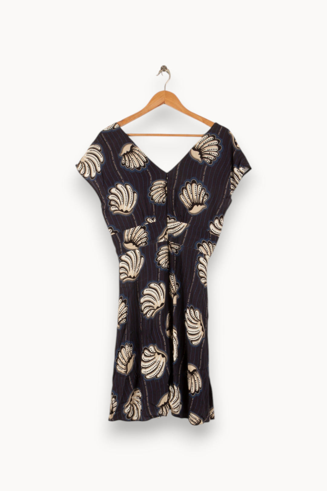 Robe Midi Bleue et Beige - Taille M/38 de la marque Tara Jarmon | PARAD38076 - Vendu par Paradigme - Image 4