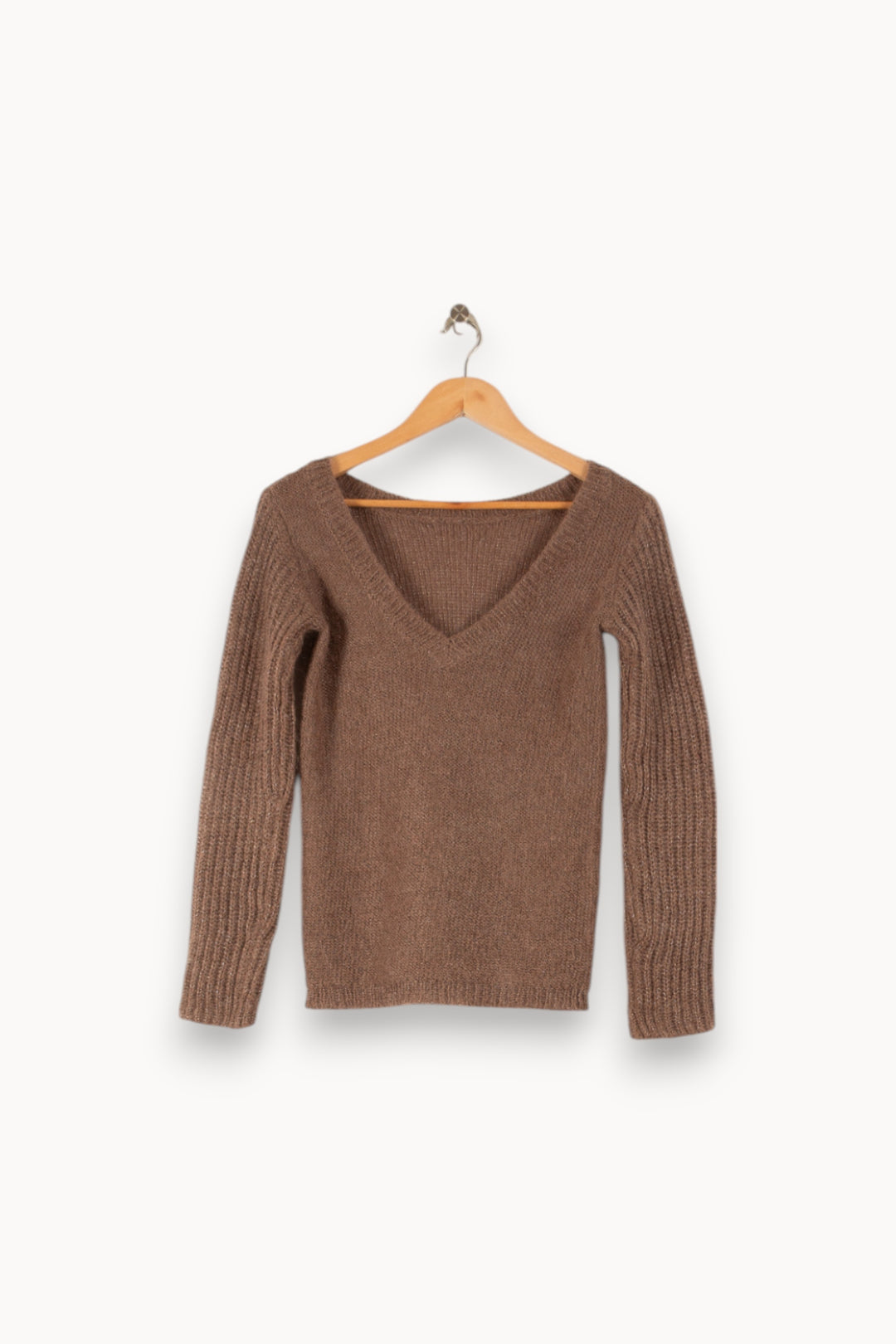 Pull Marron - Taille S/36 de la marque IKKS | PARAD38077 - Vendu par Paradigme - Image 4