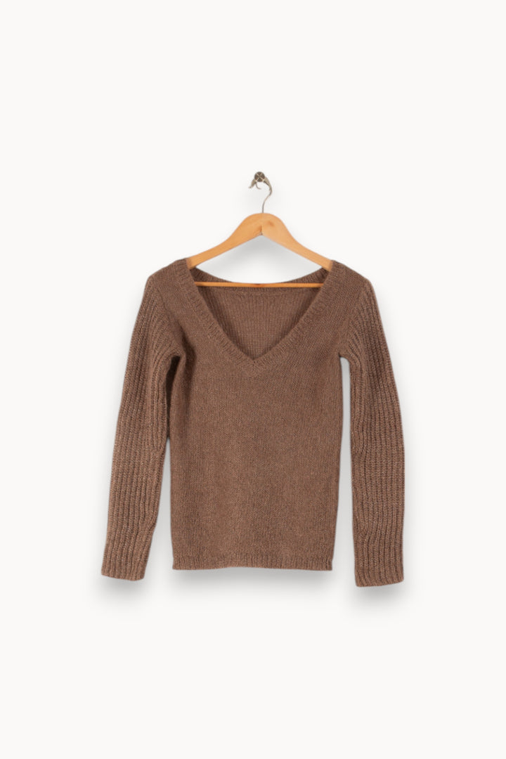 Pull Marron - Taille S/36 de la marque IKKS | PARAD38077 - Vendu par Paradigme - Image 4