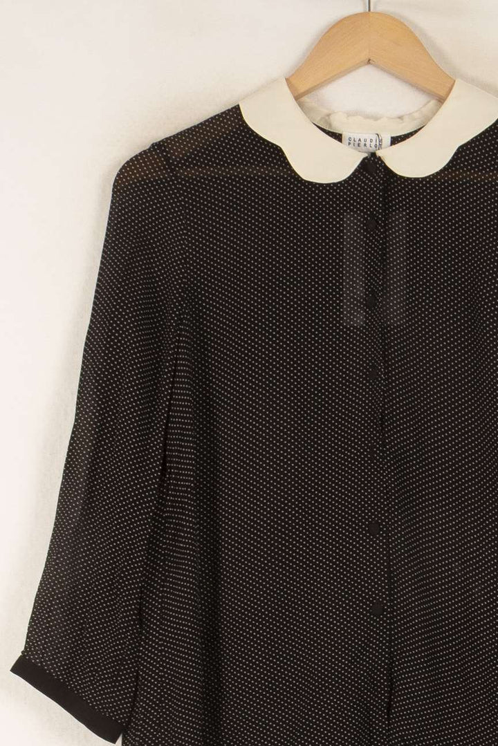 Blouse Noire et Blanche - Taille S/36 de la marque Claudie Pierlot | PARAD38081 - Vendu par Paradigme - Image 3