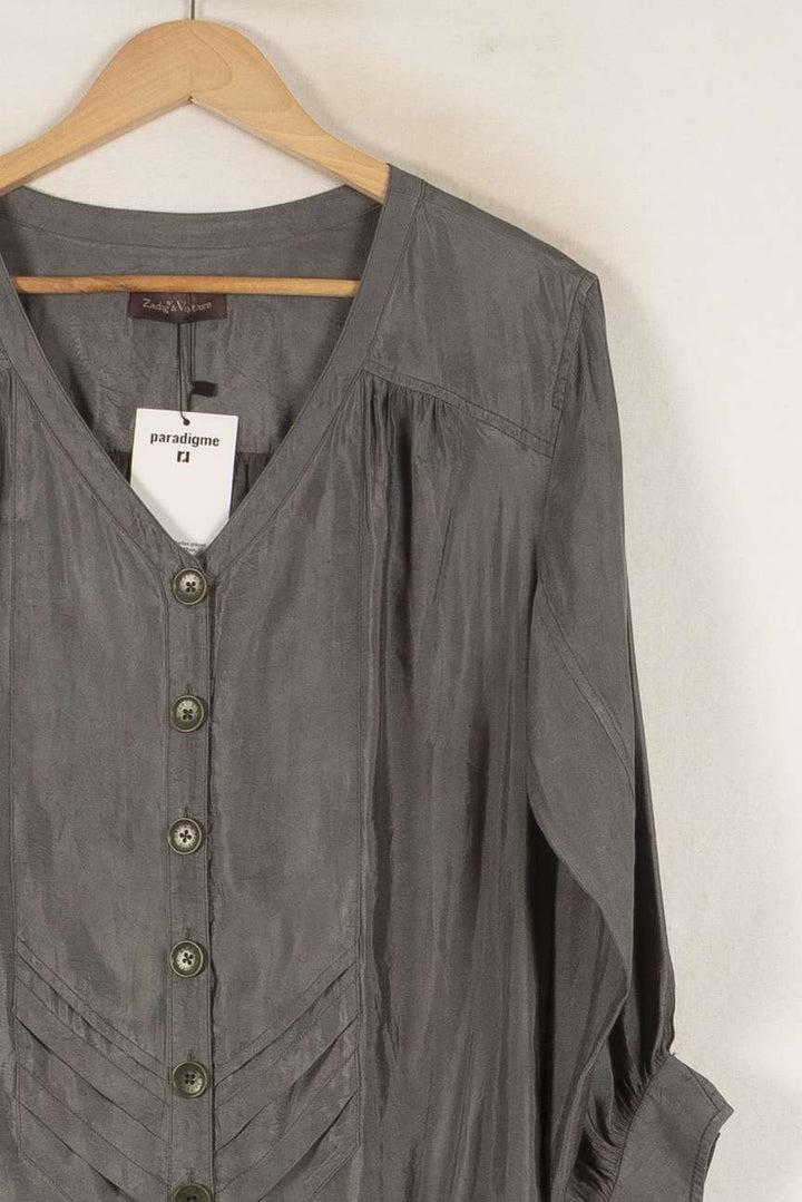 Robe Midi Grise - Taille XS/34 de la marque Zadig&Voltaire | PARAD38084 - Vendu par Paradigme - Image 3