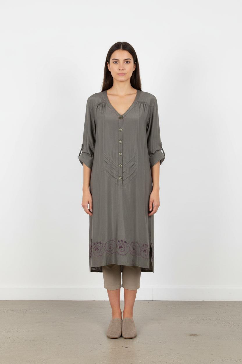 Robe Midi Grise - Taille XS/34