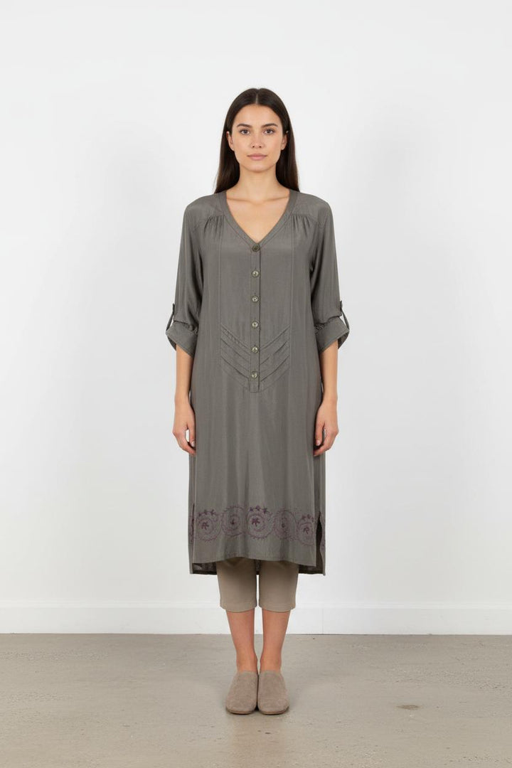 Robe Midi Grise - Taille XS/34