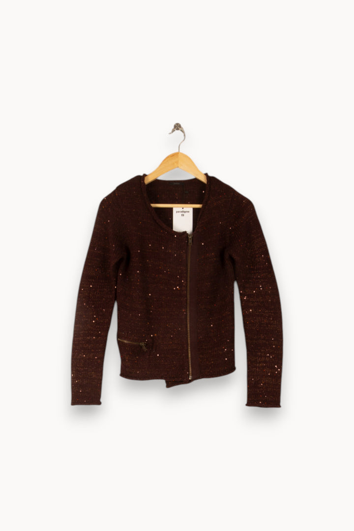 Cardigan Rouge - Taille S/36 de la marque IKKS | PARAD38085 - Vendu par Paradigme - Image 2