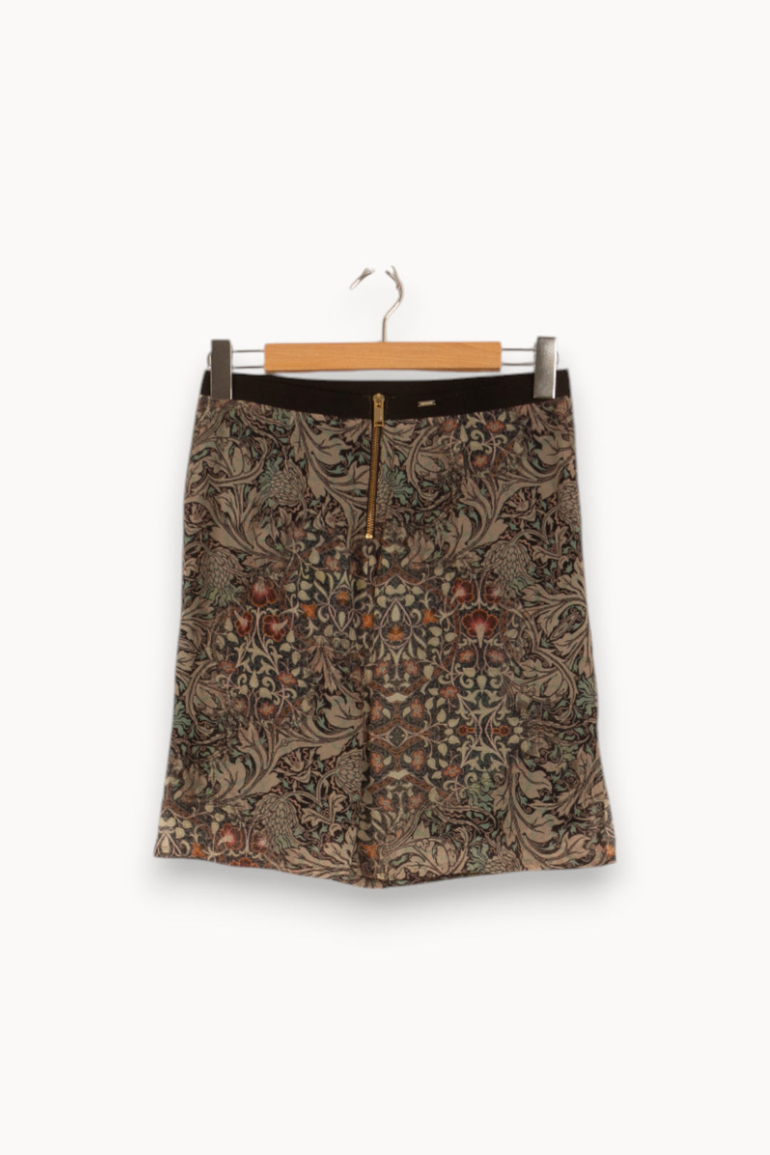 Jupe Courte Verte et Marron - Taille M/38 de la marque IKKS | PARAD38087 - Vendu par Paradigme - Image 4