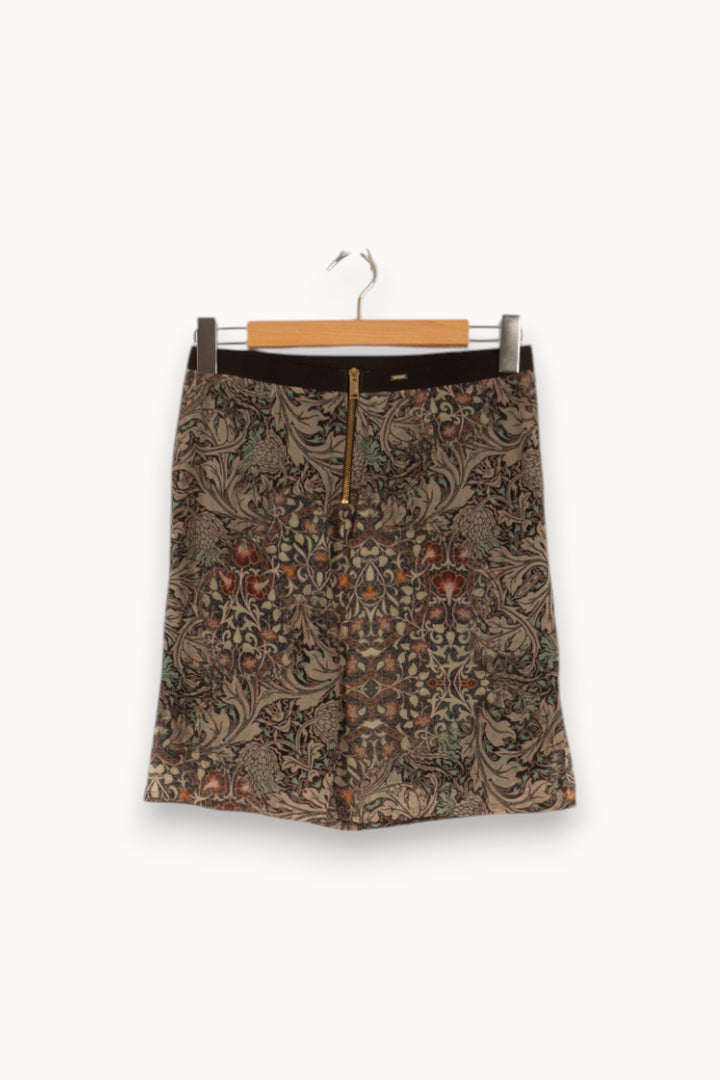 Jupe Courte Verte et Marron - Taille M/38 de la marque IKKS | PARAD38087 - Vendu par Paradigme - Image 4