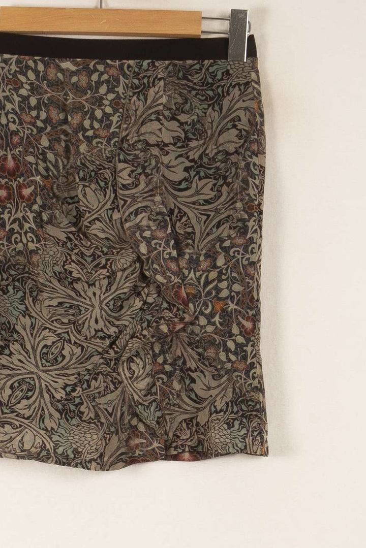 Jupe Courte Verte et Marron - Taille M/38 de la marque IKKS | PARAD38087 - Vendu par Paradigme - Image 3
