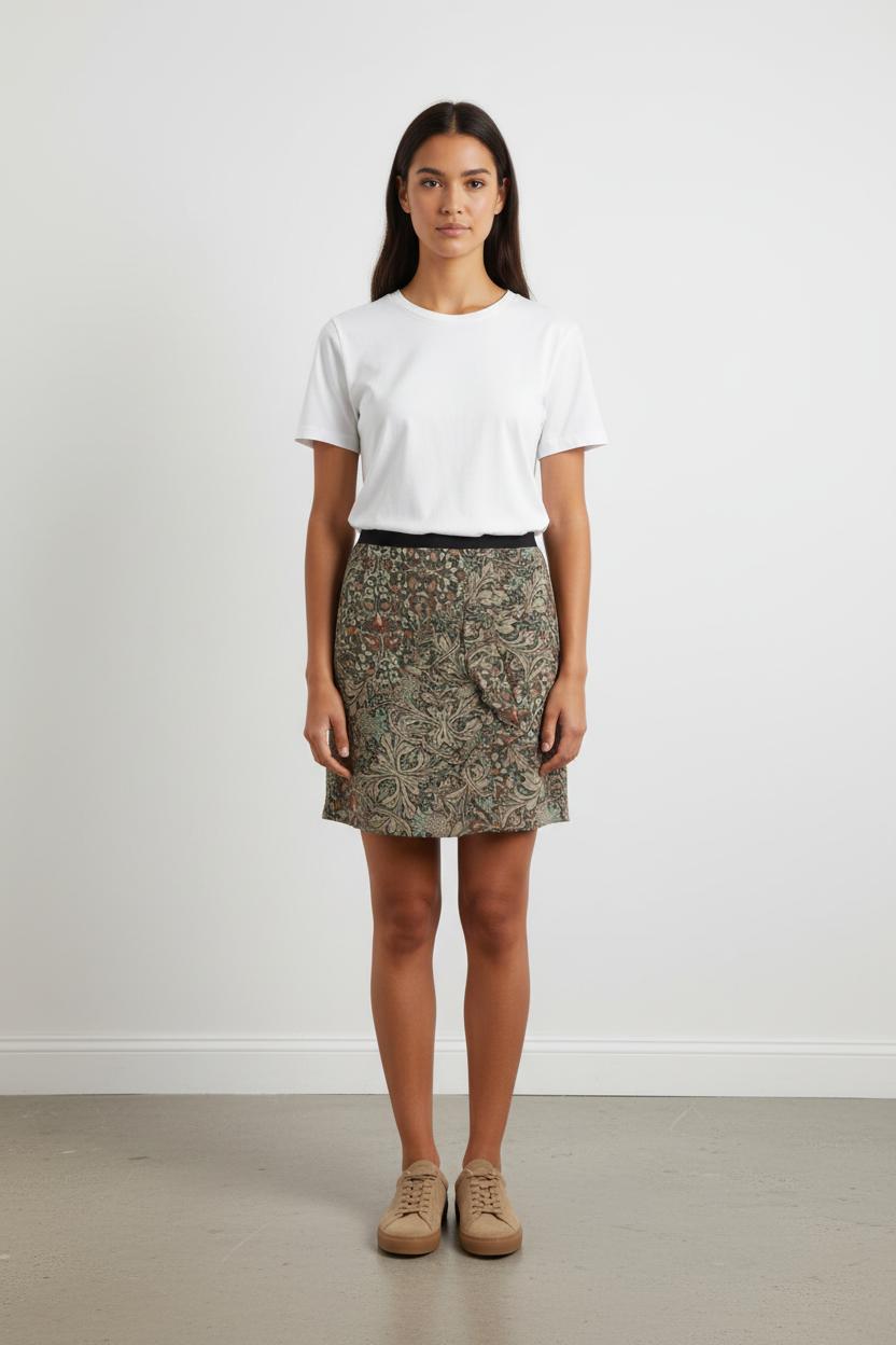 Jupe Courte Verte et Marron - Taille M/38