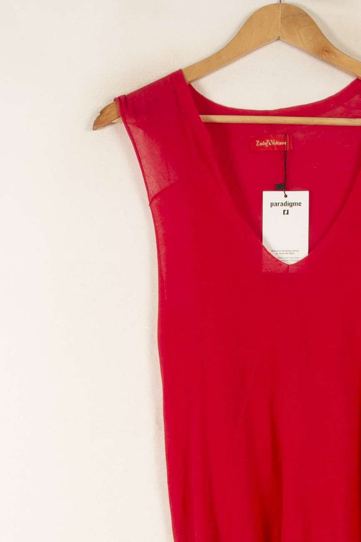 Débardeur Rouge - Taille S/36 de la marque Zadig&Voltaire | PARAD38091 - Vendu par Paradigme - Image 3