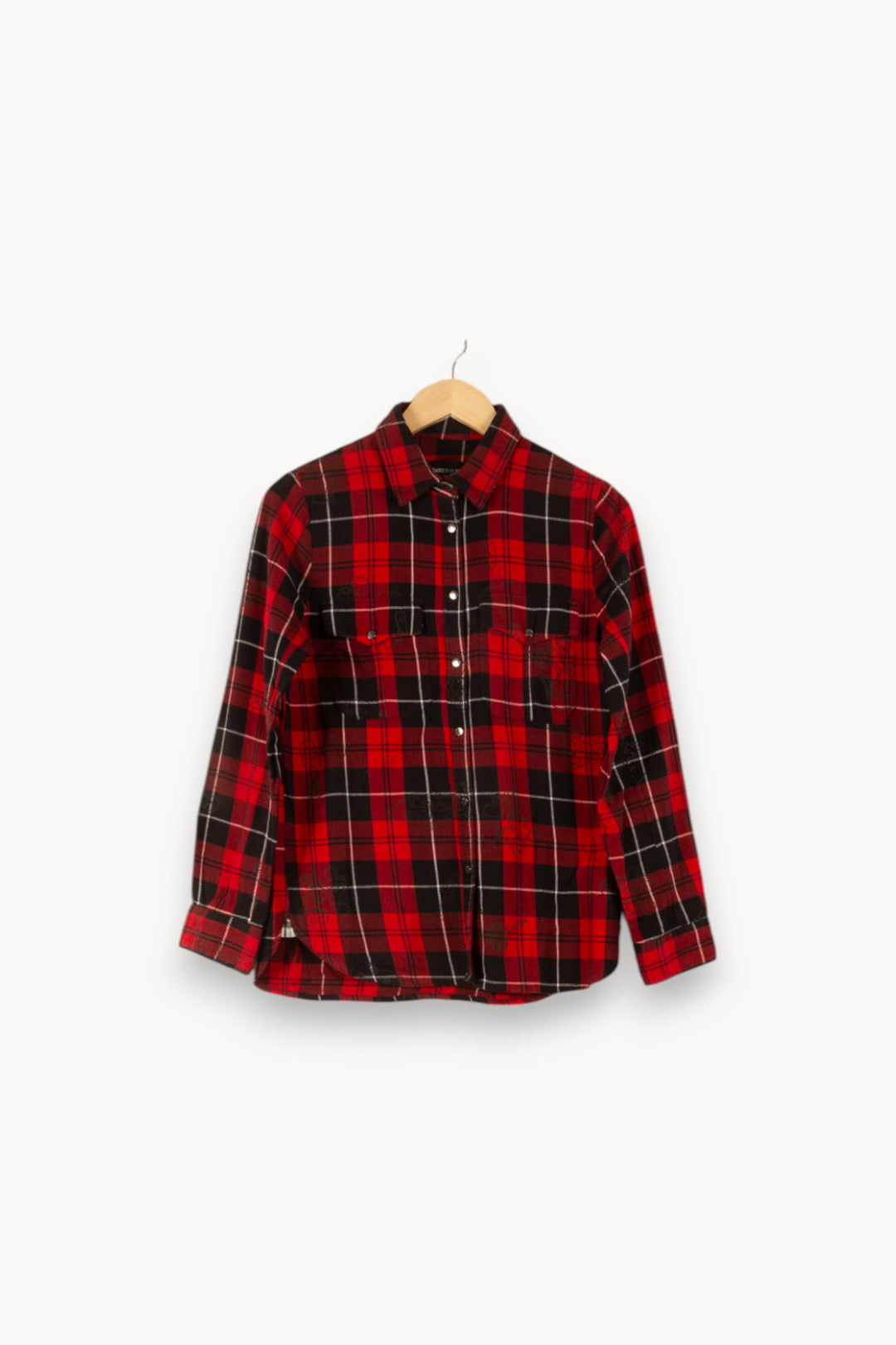 Chemise à Carreaux Rouge et Noire - Taille M/38 de la marque Zadig&Voltaire | PARAD38100 - Vendu par Paradigme - Image 2