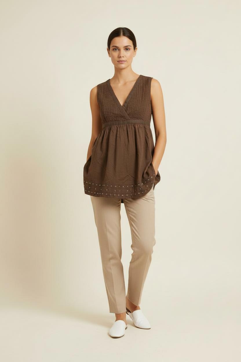 Blouse Marron - Taille XL/42