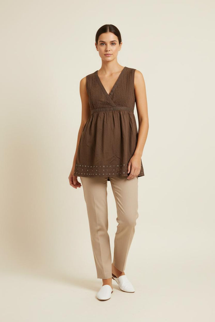 Blouse Marron - Taille XL/42 de la marque Weekend Max Mara | PARAD38106 - Vendu par Paradigme - Image 1