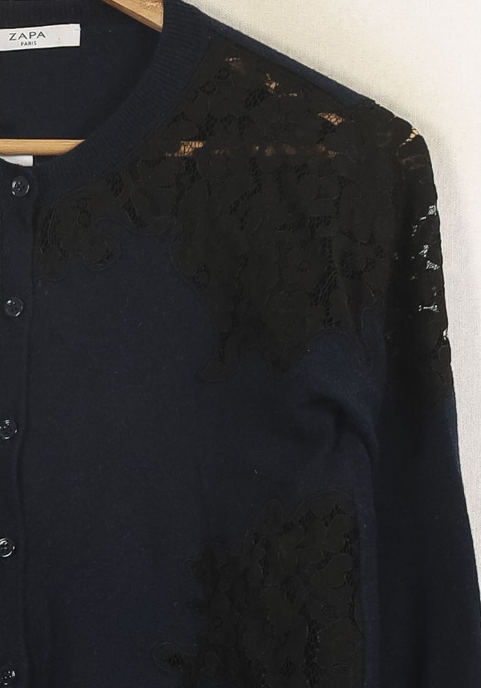 Cardigan Bleu - Taille XS/34 de la marque ZAPA | PARAD38111 - Vendu par Paradigme - Image 3