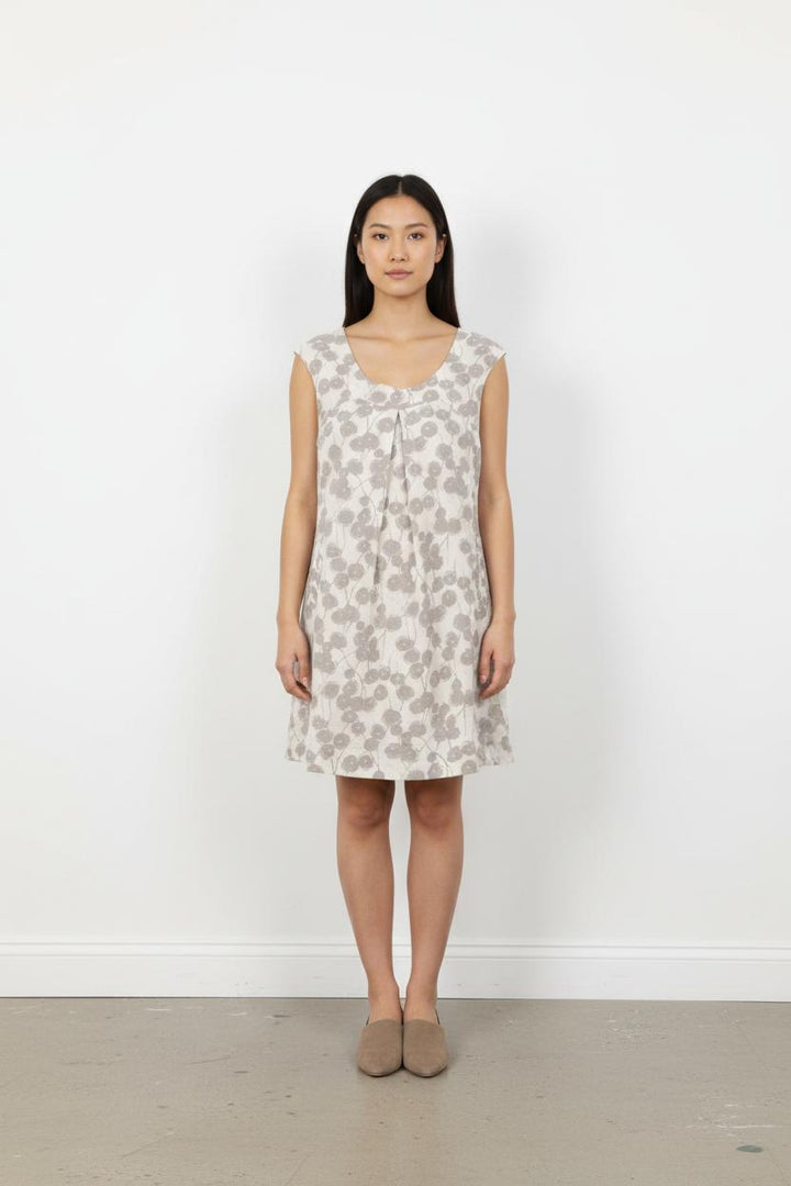 Robe Fleurie Grise et Blanche - Taille S/36