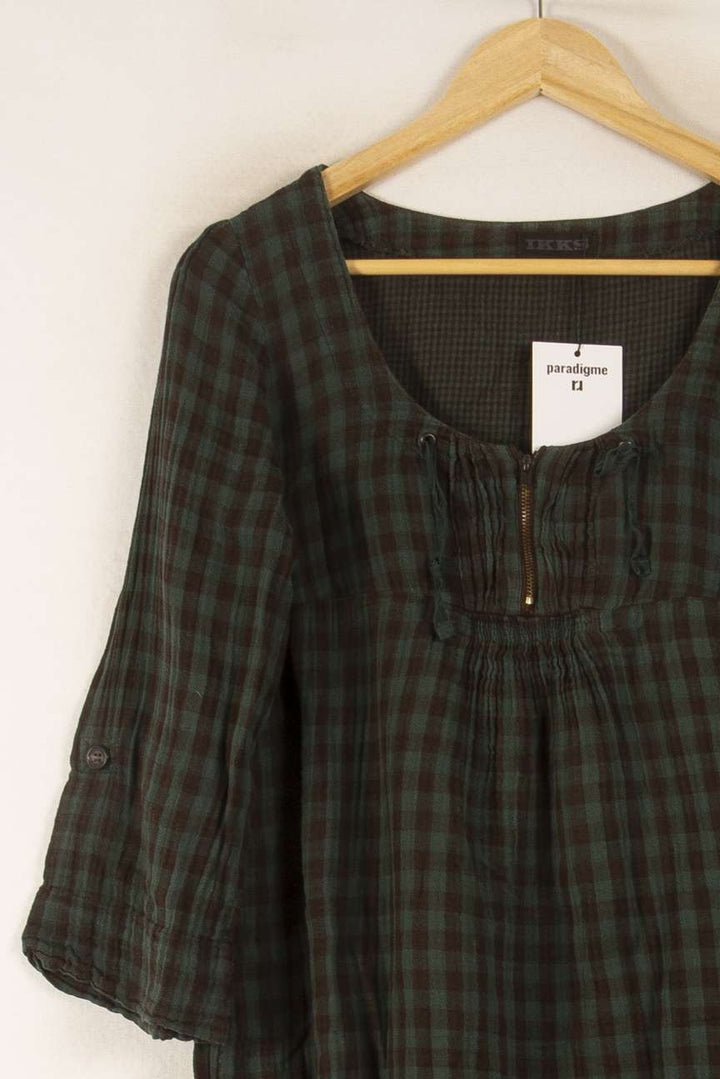 Blouse Verte et Noire - Taille M/38 de la marque IKKS | PARAD38122 - Vendu par Paradigme - Image 3