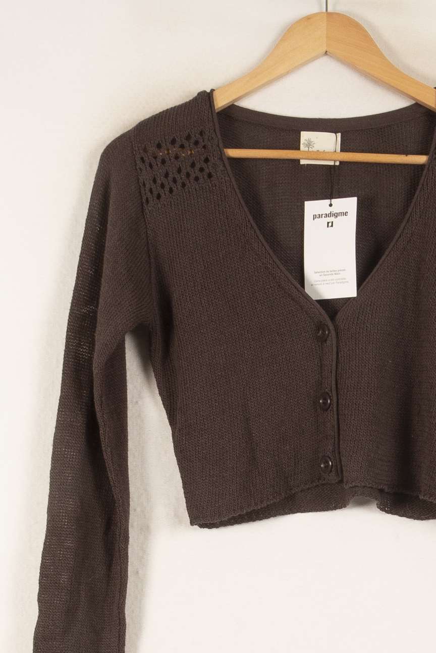 Cardigan Marron - Taille S/36 de la marque Stella Forest | PARAD38125 - Vendu par Paradigme - Image 3