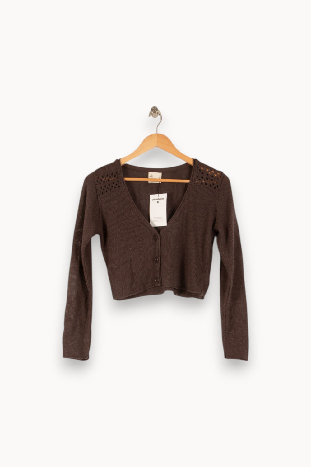 Cardigan Marron - Taille S/36 de la marque Stella Forest | PARAD38125 - Vendu par Paradigme - Image 2