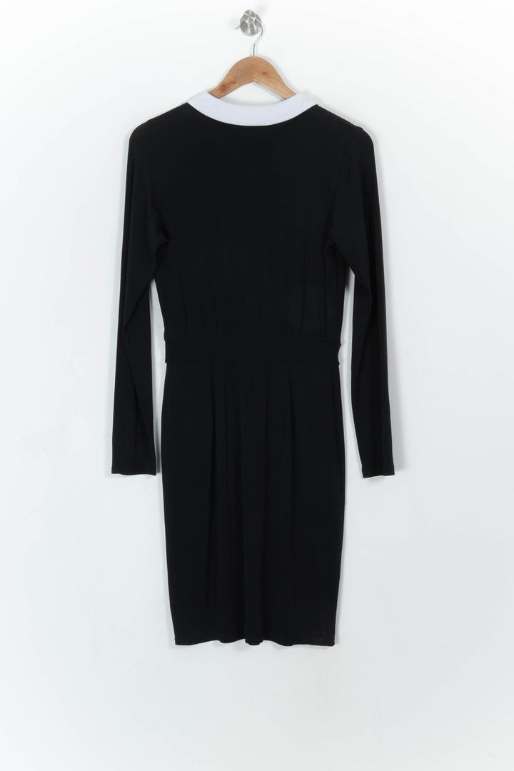 Robe chemise noire et blanche - Taille M/38 de la marque Agnès b. | PARAD38132 - Vendu par Paradigme - Image 4