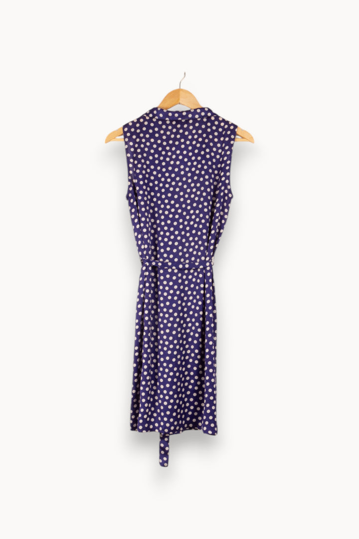 Robe Midi Bleue et Blanche - Taille M/38 de la marque Agnès b. | PARAD38133 - Vendu par Paradigme - Image 4