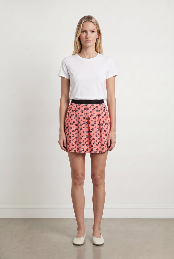 Jupe Plissée Rose et Noire - Taille S/36 de la marque Sandro | PARAD38137 - Vendu par Paradigme - Image 1