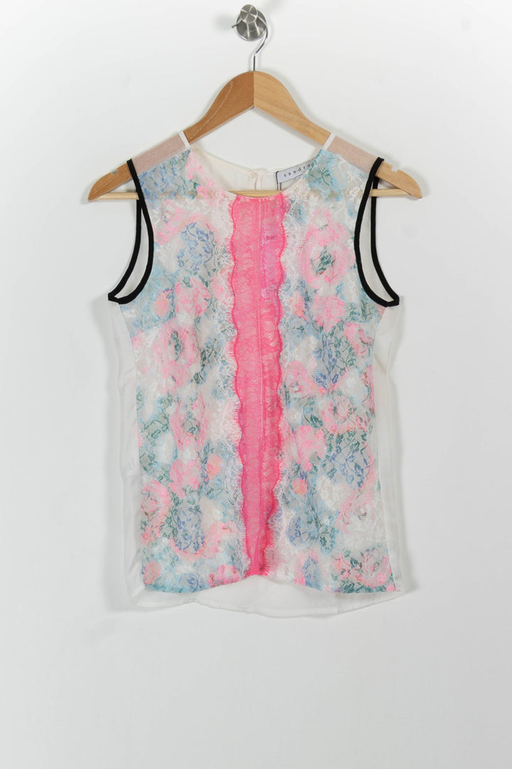 Blouse Rose et Bleue - Taille S/36 de la marque Sandro | PARAD38152 - Vendu par Paradigme - Image 2