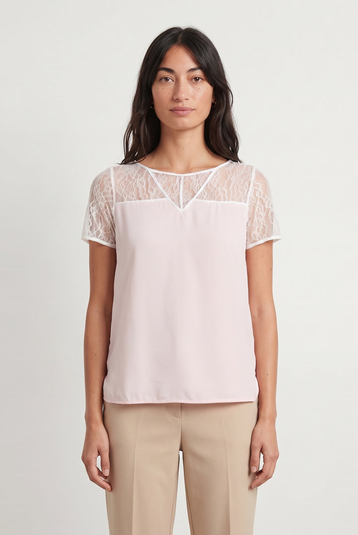 Blouse Rose et Blanche - Taille S/36 de la marque Claudie Pierlot | PARAD38153 - Vendu par Paradigme - Image 1