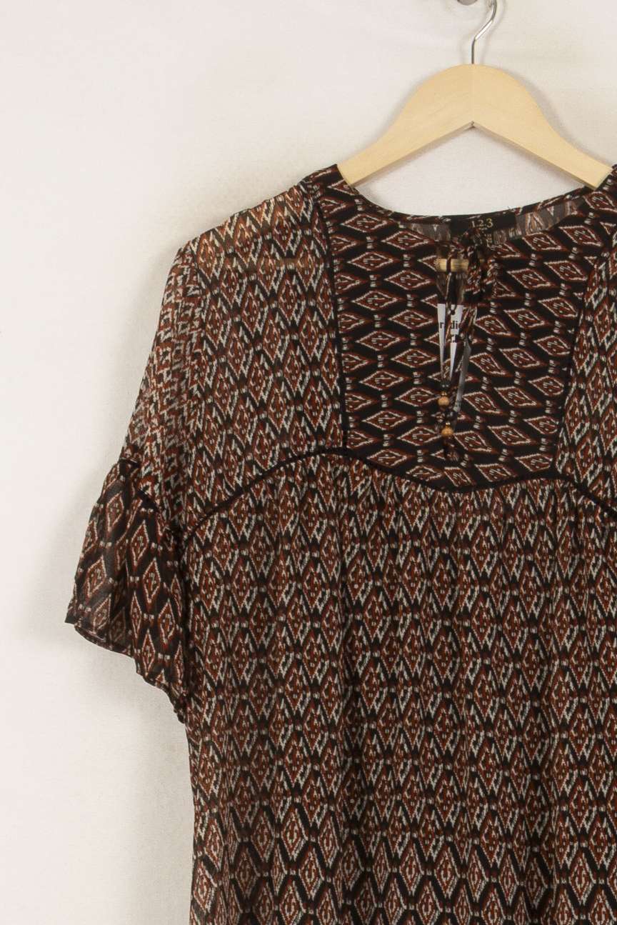 Robe Courte Marron - Taille M/38 de la marque Maison 123 | PARAD38156 - Vendu par Paradigme - Image 3