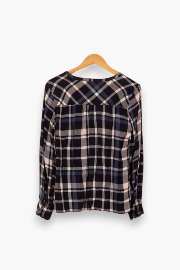 Chemise À Carreaux Bleue et Blanche - Taille M/38 de la marque Maison 123 | PARAD38158 - Vendu par Paradigme - Image 4