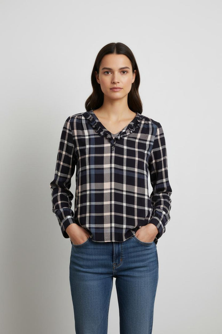 Chemise À Carreaux Bleue et Blanche - Taille M/38