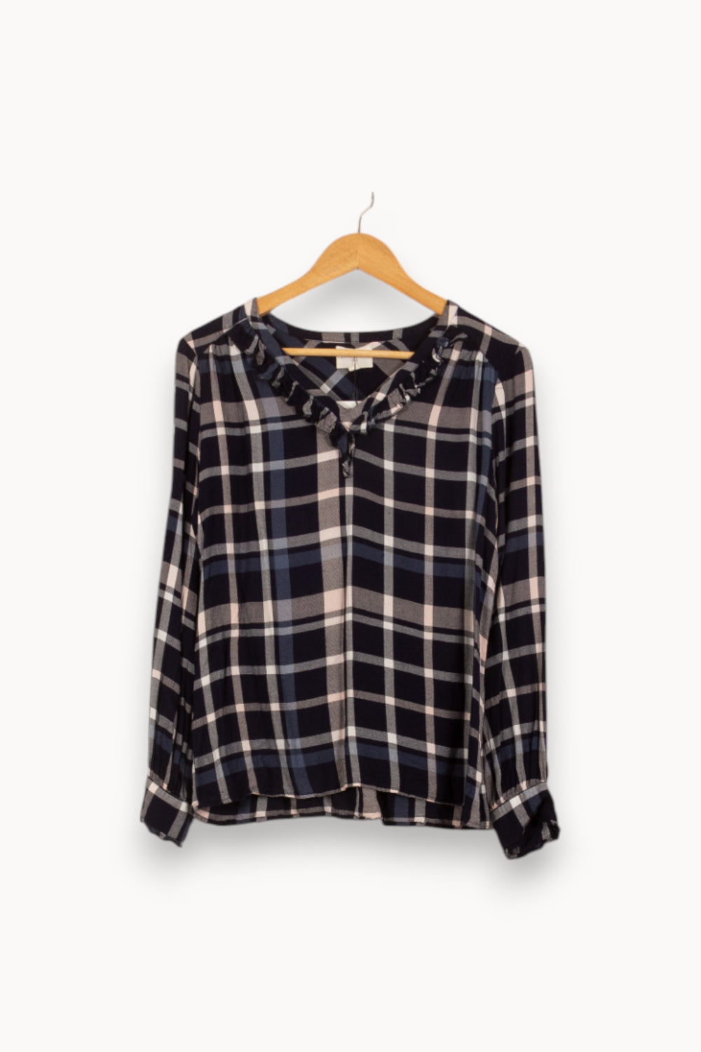 Chemise À Carreaux Bleue et Blanche - Taille M/38 de la marque Maison 123 | PARAD38158 - Vendu par Paradigme - Image 2