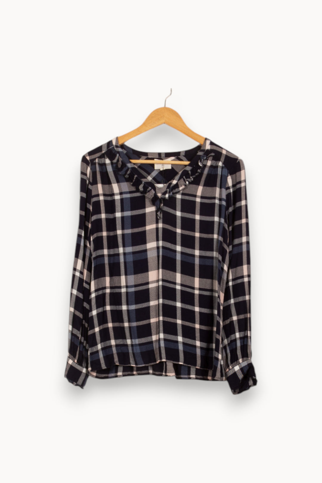 Chemise À Carreaux Bleue et Blanche - Taille M/38 de la marque Maison 123 | PARAD38158 - Vendu par Paradigme - Image 2