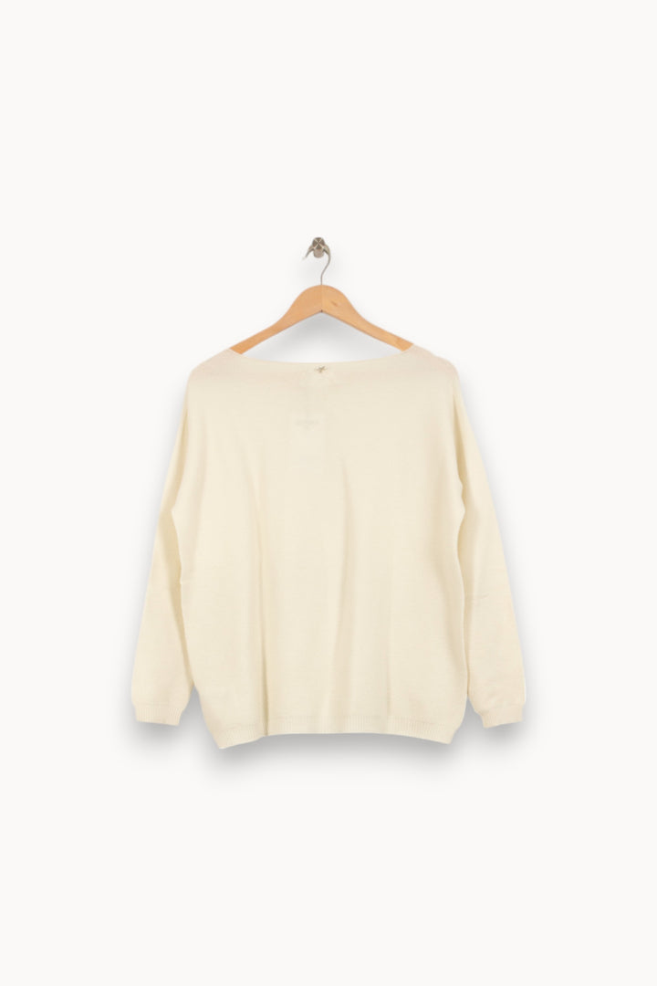 Pull Blanc - Taille S/36 de la marque Sud express | PARAD38160 - Vendu par Paradigme - Image 4
