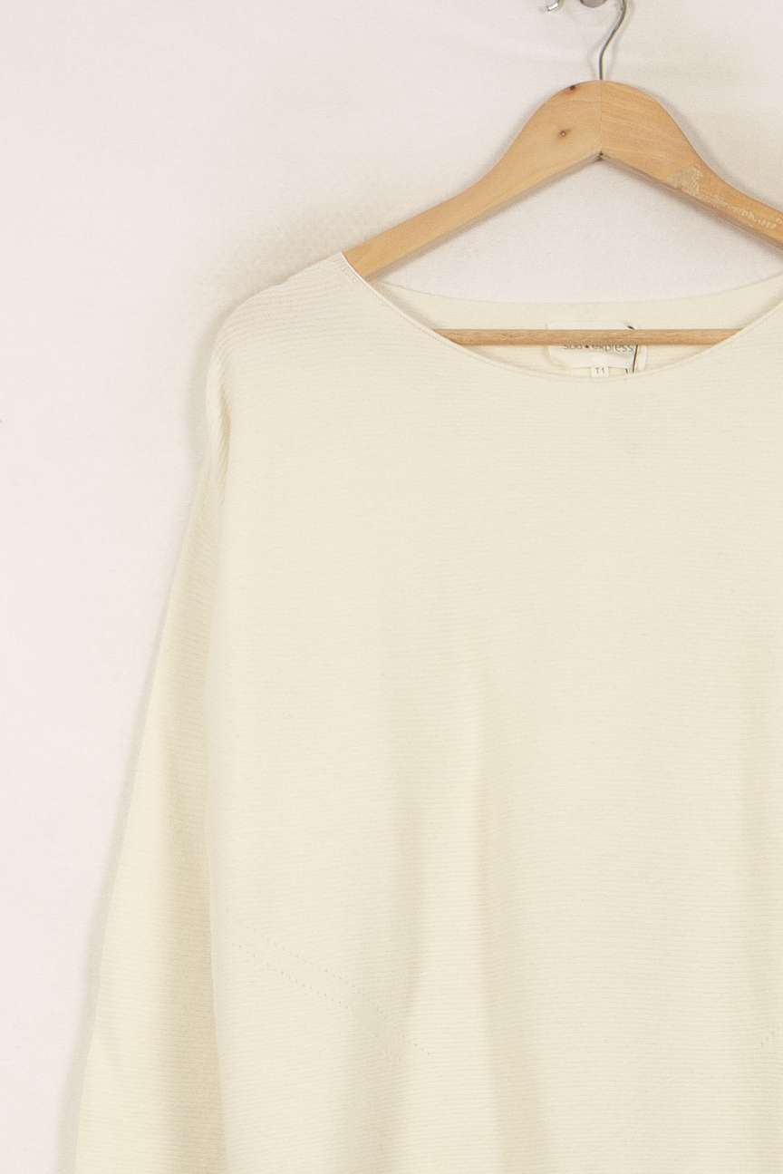 Pull Blanc - Taille S/36 de la marque Sud express | PARAD38160 - Vendu par Paradigme - Image 3