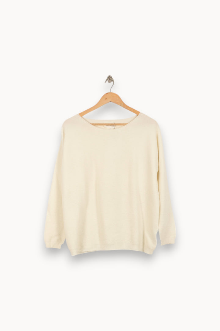 Pull Blanc - Taille S/36 de la marque Sud express | PARAD38160 - Vendu par Paradigme - Image 2
